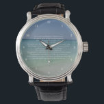 Psalm 23 Der Herr ist mein Hirte Schöner Strand Armbanduhr<br><div class="desc">Schöne Strandfotografie auf einer Armbanduhr mit dem 23. Psalm: Der Herr ist mein Hirte. Ich werde nicht gewollt. Er bringt mich dazu, mich in grüne Weiden zu legen. Er führt mich neben den stillen Wassern. Er erfrischt mein Soul. Diese hübsche Christliche Bibelsau ist ein wunderbares Geschenk für eine Kirche oder...</div>