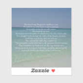 Psalm 23 Der Herr ist mein Hirte Schöner Strand Aufkleber (Blatt)