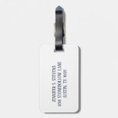 Psalm 23 Der Herr ist mein Hirte Schöner Strand Gepäckanhänger (Rückseite vertikal)