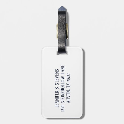 Psalm 23 Der Herr ist mein Hirte Schöner Strand Gepäckanhänger (Rückseite vertikal)