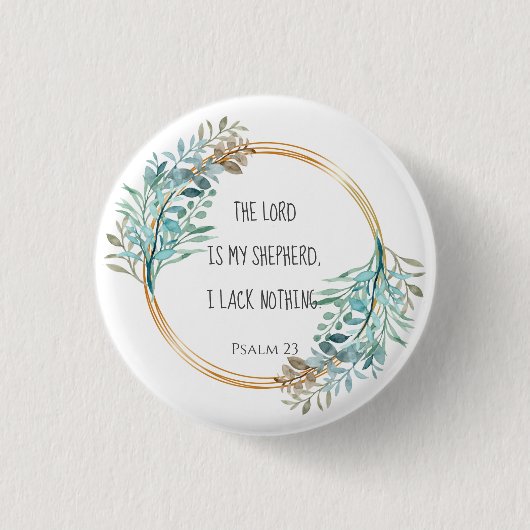 Psalm 23 Der Herr ist mein Hirte, Schrift Button (Vorderseite)