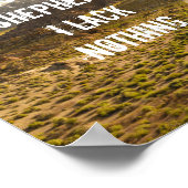 Psalm 23 Der Herr ist mein Hirte, Schrift Poster (Ecke)