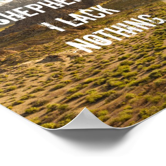 Psalm 23 Der Herr ist mein Hirte, Schrift Poster (Ecke)