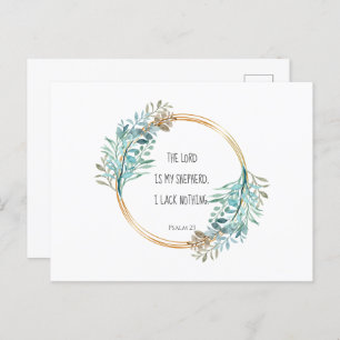 Psalm 23 Der Herr ist mein Hirte, Schrift Postkarte