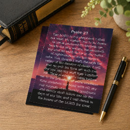 Psalm 23 Der Herr ist mein Hirte Sonnenuntergang Postkarte