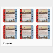 Psalm 23 Der Herr ist mein Hirtensticker Quadratischer Aufkleber (Blatt)