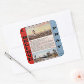 Psalm 23 Der Herr ist mein Hirtensticker Quadratischer Aufkleber (Umschlag)