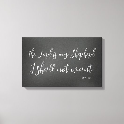 Psalm 23 Der Herr ist mein Schäferbibel Verse Leinwanddruck (Vorderseite)
