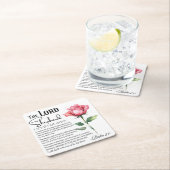 Psalm 23 Der Herr ist meine Schäferhirde-Blume Rechteckiger Pappuntersetzer (Vor Ort)