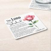 Psalm 23 Der Herr ist meine Schäferhirde-Blume Rechteckiger Pappuntersetzer (angewinkelt)