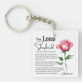Psalm 23 Der Herr ist meine Schäferhirde-Blume Schlüsselanhänger