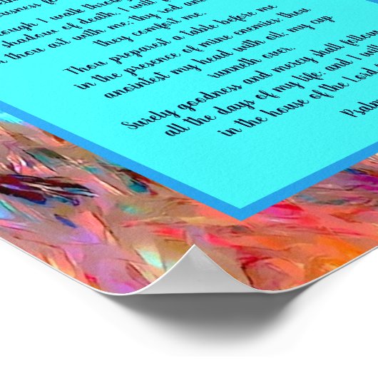 PSALM 23 Der Psalm der Psalmen Poster (Ecke)