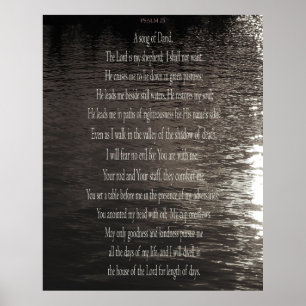 Psalm 23 Druck, David, Wertposter Papier (Matt) Poster