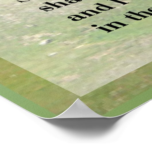 Psalm 23-DRUCKENDER POSTER (Ecke)