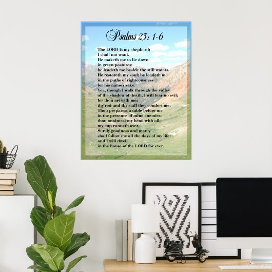 Psalm 23-DRUCKENDER POSTER (Heimbüro)