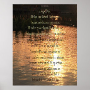 Psalm 23 Ein Lied Davids Poster