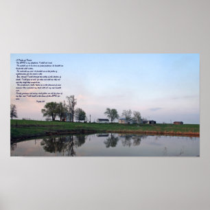 Psalm 23, Farm Pond Poster