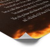 Psalm 23, Feuerdruck, Werteplakat (Matte) Poster (Ecke)