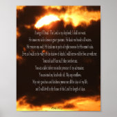Psalm 23, Feuerdruck, Werteplakat (Matte) Poster (Vorne)