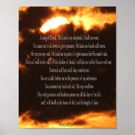 Psalm 23, Feuerdruck, Werteplakat (Matte) Poster