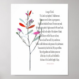 Psalm 23 Fine botanical, Value Poster Paper