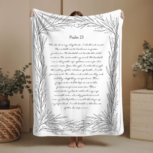 Psalm 23 Fleece-Decke Der Herr ist mein Hirte Fleecedecke