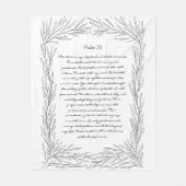 Psalm 23 Fleece-Decke Der Herr ist mein Hirte Fleecedecke (Vorderseite)