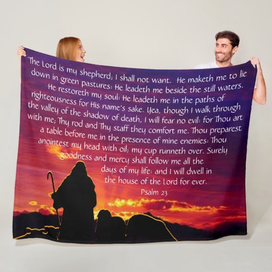 Psalm 23 fleecedecke (Beispiel)
