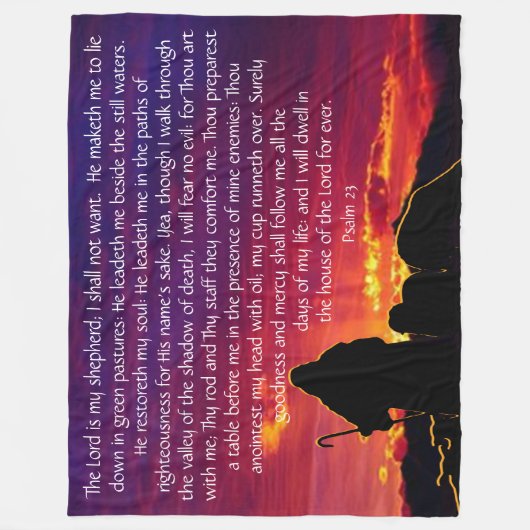 Psalm 23 fleecedecke (Vorderseite)