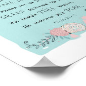 PSALM 23 FLORAL ART DRUCKEN POSTER (Ecke)