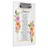Psalm 23 Floral Geometric Frame Klemmbrett (Rechts)