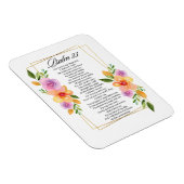 Psalm 23 Floral Geometric Frame Magnet (Rechte Seite)