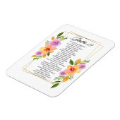 Psalm 23 Floral Geometric Frame Magnet (Linke Seite)