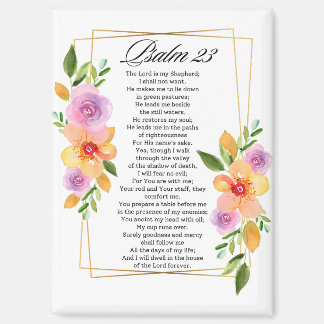 Psalm 23 Florales geometrisches Rahmenwerk Magnet