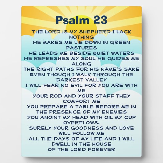 Psalm 23 fotoplatte (Vorderseite)