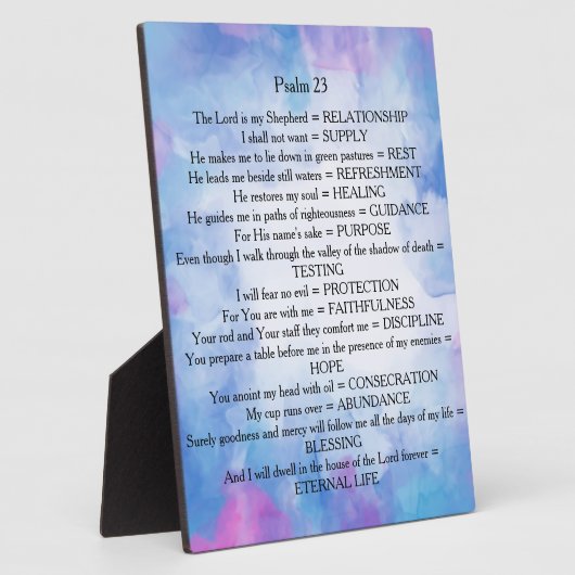 Psalm 23 fotoplatte (Seite)