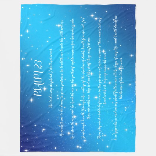 Psalm 23 Gebet Fleecedecke (Vorderseite)