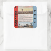 Psalm 23 Gebetsticker Quadratischer Aufkleber (Tasche)
