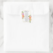 Psalm 23 Geometrische Blumenrahmen-Schrift Quadratischer Aufkleber (Tasche)