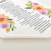 Psalm 23 Geometrischer Rahmen für Floral Sherpadecke (3/4)