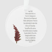 Psalm 23, Grüne Pflanze, Blumenkreislauf Ornament (Vorderseite)