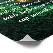 Psalm 23 Grüne Weiden Poster (Ecke)