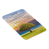 Psalm 23 Grüner Wasserfarbenbaum Magnet (Rechte Seite)