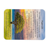 Psalm 23 Grüner Wasserfarbenbaum Magnet (Horizontal)