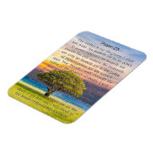 Psalm 23 Grüner Wasserfarbenbaum Magnet (Linke Seite)