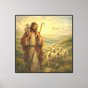 Psalm 23 Guter Hirte Leinwanddruck