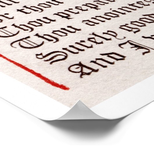 Psalm 23 Hauptquartier Poster (Ecke)