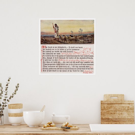 Psalm 23 Hauptquartier Poster (Küche)