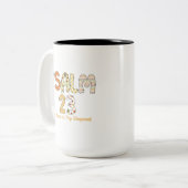 Psalm 23 Herbstschrift Zweifarbige Tasse (Vorderseite Links)