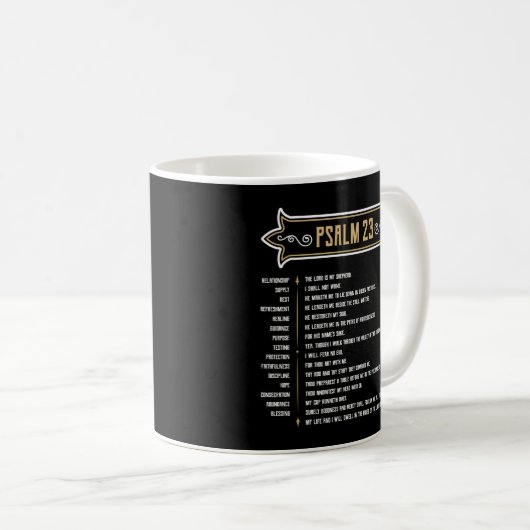 Psalm 23 Herr ist mein Hirte Kaffeetasse (VorderseiteRechts)